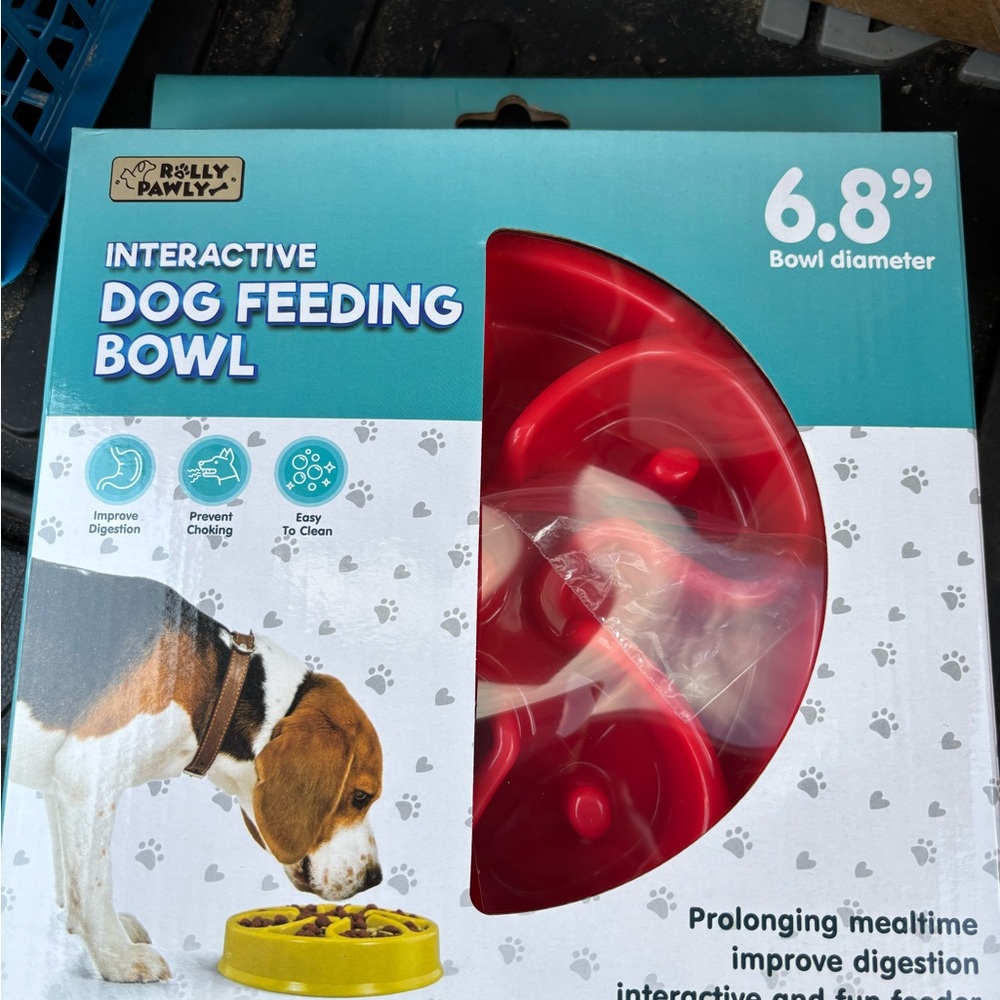 Interactive Dog Feeding Bowl - Red